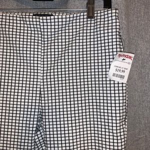 Window Pane Plaid Boot Leg Pants